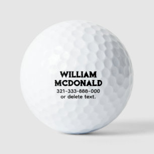Personalized Name Golf Balls Template VINTAGE 11
