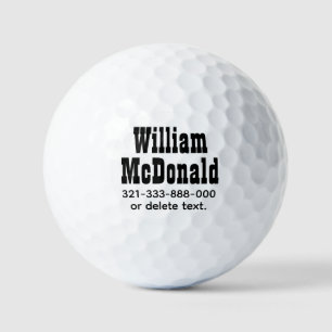 Personalized Name Golf Balls Template VINTAGE 5
