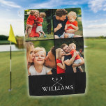 Personalized Name Golf Clubs 4 Photo Collage Golf Towel<br><div class="desc">Personalize with your 4 special photos and name in classic typography to create a unique golf gift and keepsake for any golfer. Designed by Thisisnotme©</div>