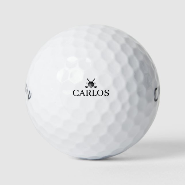 Personalized Name Golf Clubs Balls (Front)