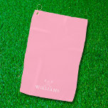Personalized Name Golf Clubs Feminine Pink Golf Towel<br><div class="desc">Personalize the name in classic typography to create a unique golf gift and keepsake for any golfer. Designed by Thisisnotme©</div>