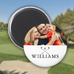 Personalized Name Golf Clubs Photo Magnet<br><div class="desc">Personalize with your special photo and name in classic typography to create a unique golf gift and keepsake for any golfer. Designed by Thisisnotme©</div>