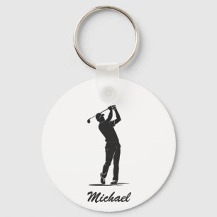 Personalized Name Golf Player Golfer Golfing       Keychain