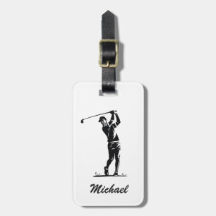 Personalized Name Golf Player Golfer Golfing Luggage Tag