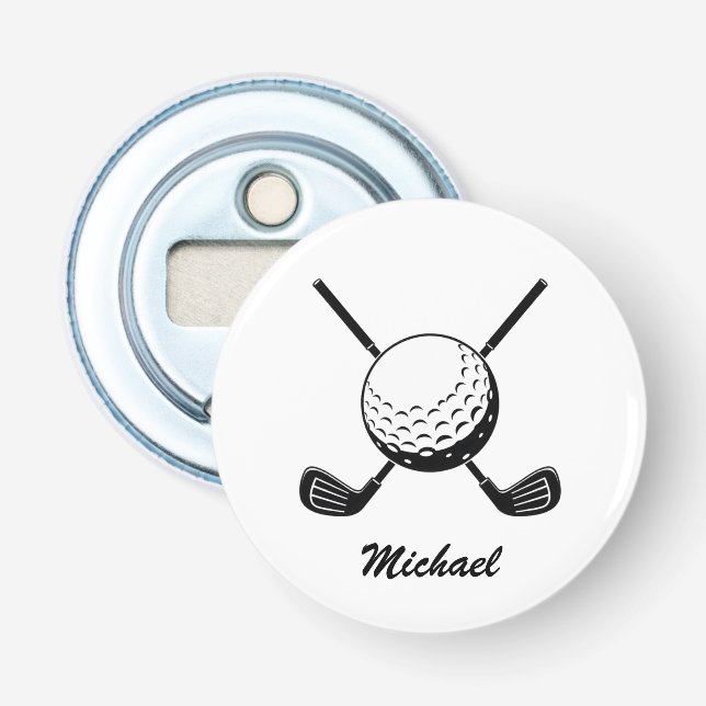 Personalized Name Golf stick ball Golfer Golfing   Bottle Opener (Front)