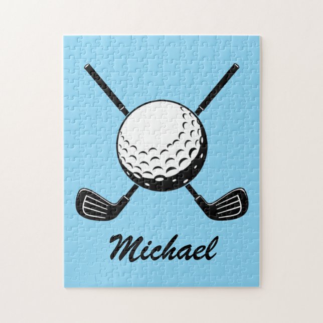 Personalized Name Golf stick ball Golfer Golfing   Jigsaw Puzzle (Vertical)
