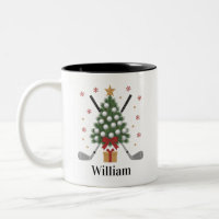 Personalized Name Golf Tree Equipment Christmas