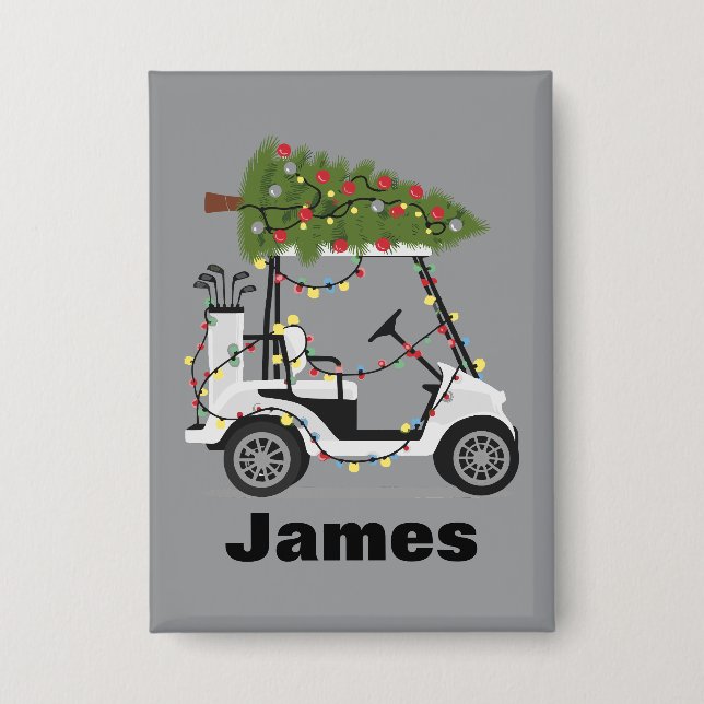 Personalized Name Golfer Christmas Golf Cart Xmas  (Front)