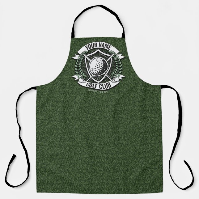 Personalized NAME Golfer Golf Club Turf Clubhouse Apron (Front)