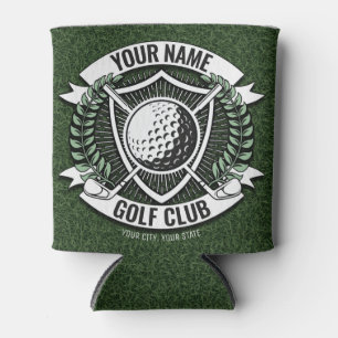 Personalized NAME Golfer Golf Club Turf Clubhouse Can Cooler