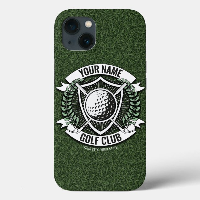 Personalized NAME Golfer Golf Club Turf Clubhouse  Case-Mate iPhone Case (Back)