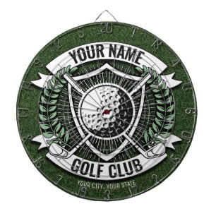 Personalized NAME Golfer Golf Club Turf Clubhouse Dartboard