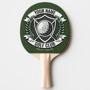 Personalized NAME Golfer Golf Club Turf Clubhouse Ping Pong Paddle