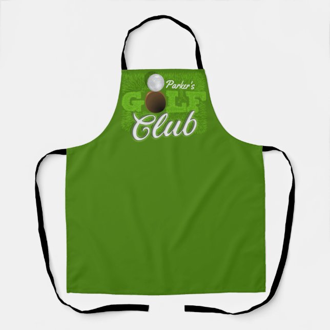 Personalized NAME Golfer Green Golf Course Club Apron (Front)
