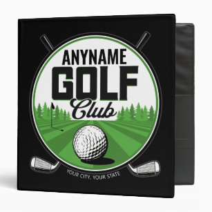 Personalized NAME Golfing Pro Golf Club Player  Binder