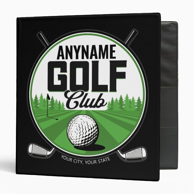 Personalized NAME Golfing Pro Golf Club Player  Binder (Front/Inside)