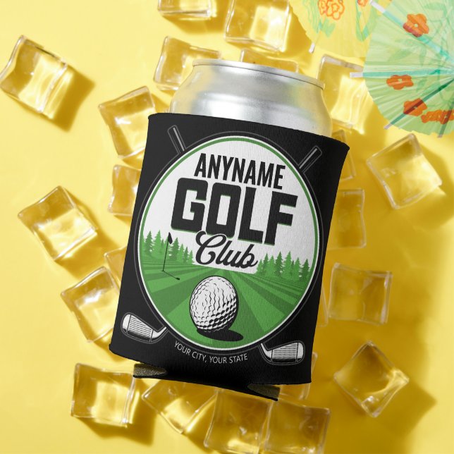 Personalized NAME Golfing Pro Golf Club Player   Can Cooler (In Situ Summer)