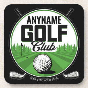 Personalized NAME Golfing Pro Golf Club Player Coaster