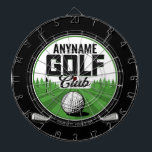 Personalized NAME Golfing Pro Golf Club Player Dartboard<br><div class="desc">Golfer ADD NAME Pro Golf Player Club design - featuring Golf Putters, Ball on Green. Customize with your Name or Custom Text!</div>