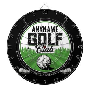 Personalized NAME Golfing Pro Golf Club Player Dartboard