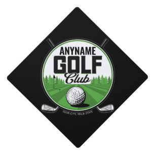 Personalized NAME Golfing Pro Golf Club Player  Graduation Cap Topper