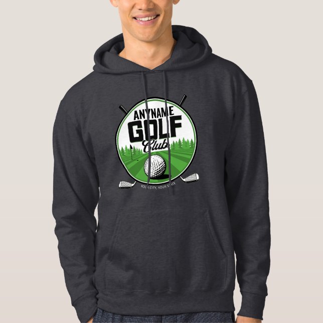 Personalized NAME Golfing Pro Golf Club Player  Hoodie (Front)