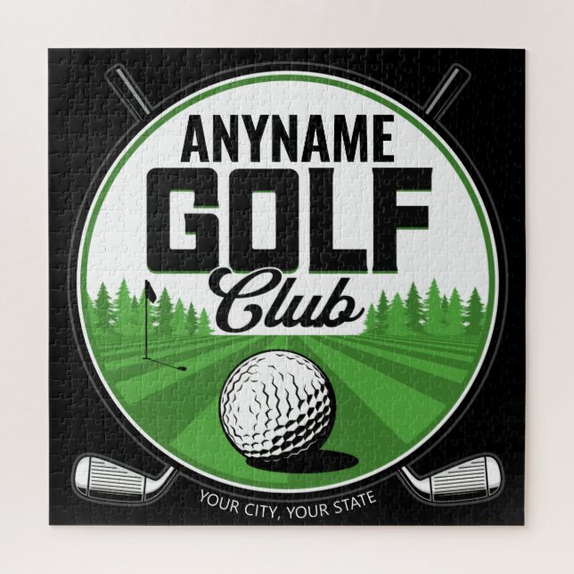 Personalized NAME Golfing Pro Golf Club Player   Jigsaw Puzzle (Vertical)