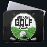 Personalized NAME Golfing Pro Golf Club Player Laptop Sleeve<br><div class="desc">Golfer ADD NAME Pro Golf Player Club design - featuring Golf Putters, Ball on Green. Customize with your Name or Custom Text!</div>