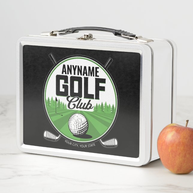 Personalized NAME Golfing Pro Golf Club Player  Metal Lunch Box (In Situ)