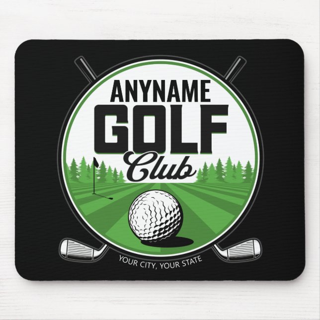 Personalized NAME Golfing Pro Golf Club Player   Mouse Pad (Front)