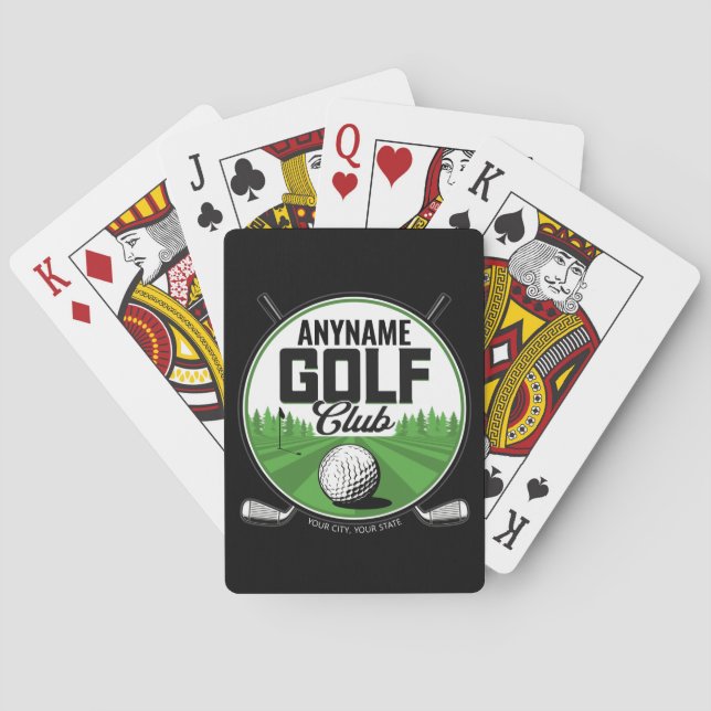 Personalized NAME Golfing Pro Golf Club Player   Playing Cards (Back)