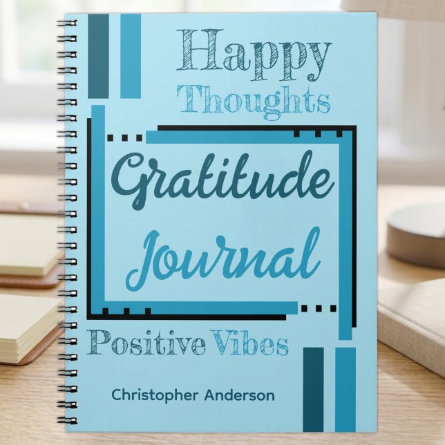 Personalized name gratitude journal blue (Creator Uploaded)