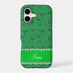 Personalized name green figure skating
