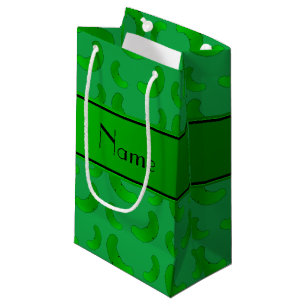 Personalized name green green pickles small gift bag