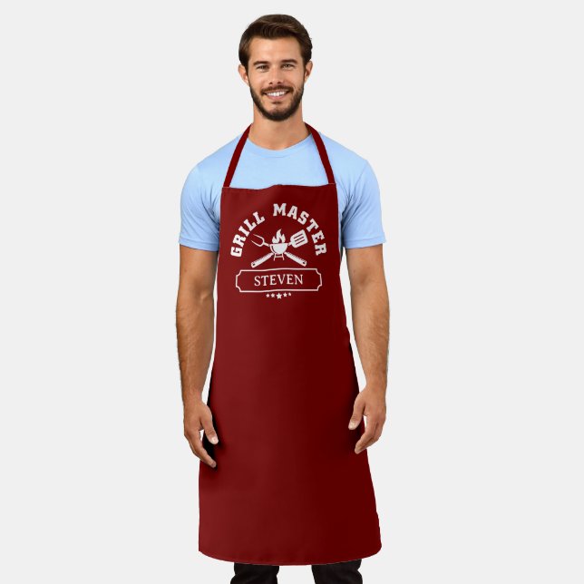 Personalized Name Grill Master Apron (Worn)