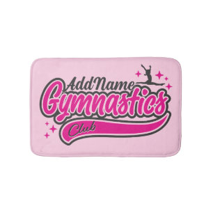 Personalized NAME Gymnast Split Leap Gymnastics Bath Mat