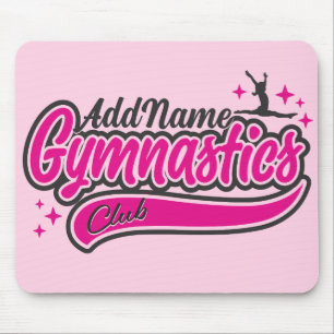 Personalized NAME Gymnast Split Leap Gymnastics Mouse Pad