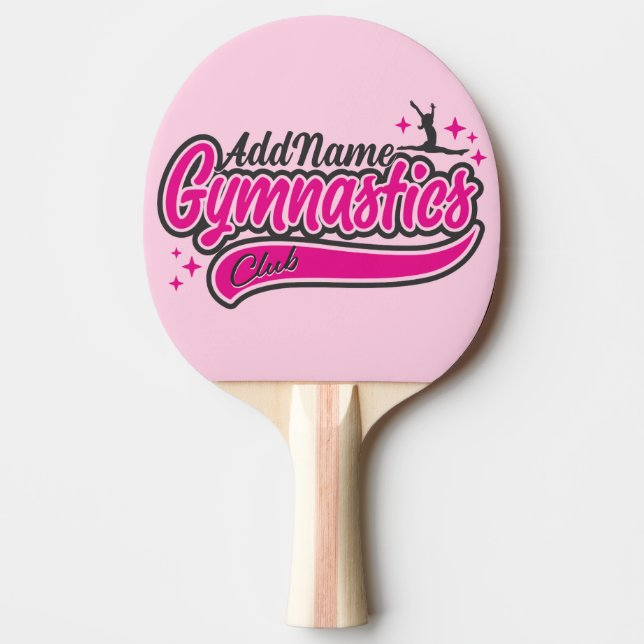 Personalized NAME Gymnast Split Leap Gymnastics  Ping Pong Paddle (Front)