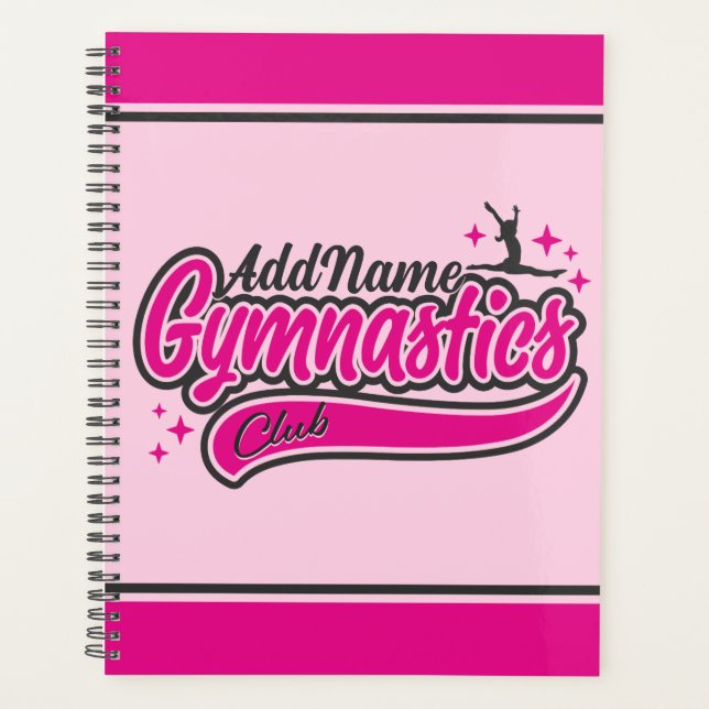 Personalized NAME Gymnast Split Leap Gymnastics  Planner (Front)