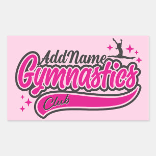 Personalized NAME Gymnast Split Leap Gymnastics  Sticker