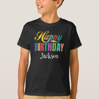 Personalized Name Happy Birthday Gift Custom T-Shirt