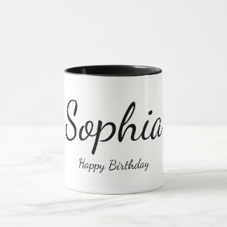 Personalized Name Happy Birthday Mug Custom Gift 