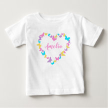 Personalized Name Heart of Butterflies 