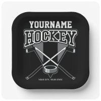 Personalized NAME Hockey Player Stick Puck Team  