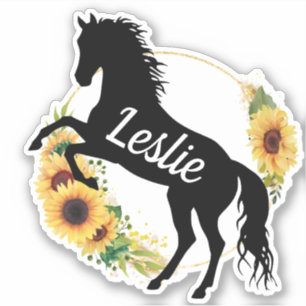 Personalized Name horse Silhouette Equestrian