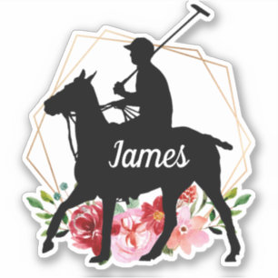 Personalized Name horse Silhouette Equestrian Stic