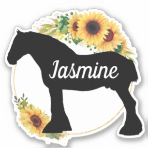 Personalized name horse silhouette Sticker 