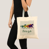 Personalized Name Horses Tote Bag (Front (Product))
