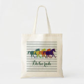 Personalized Name Horses Tote Bag (Front)