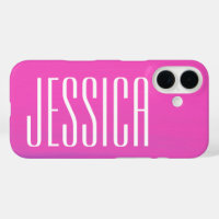 Personalized Name Hot Pink Fuchsia Simple Cute